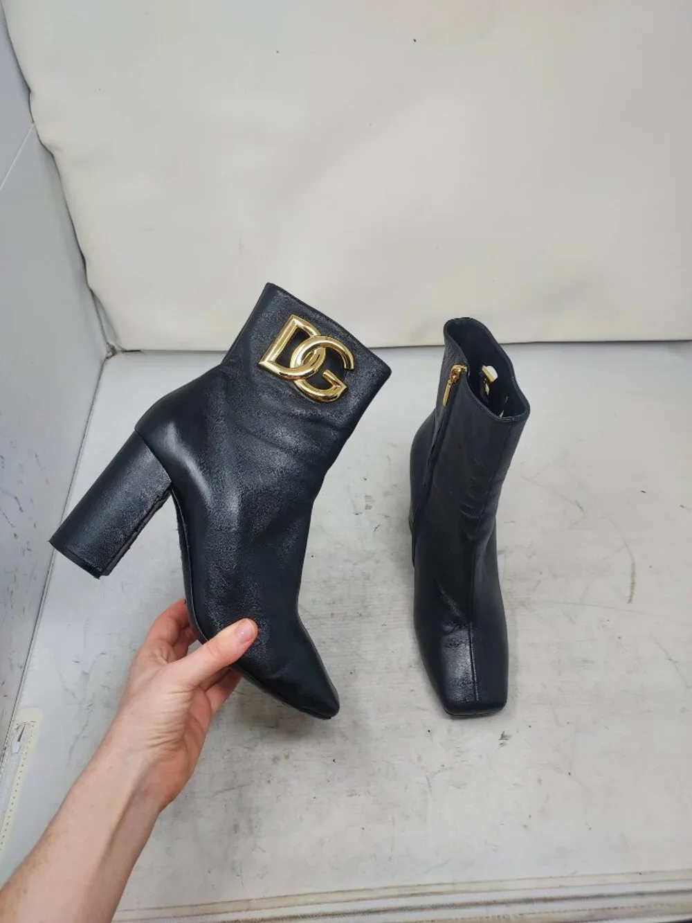 Dolce & Gabbana Black DG Jackie Ankle Boot